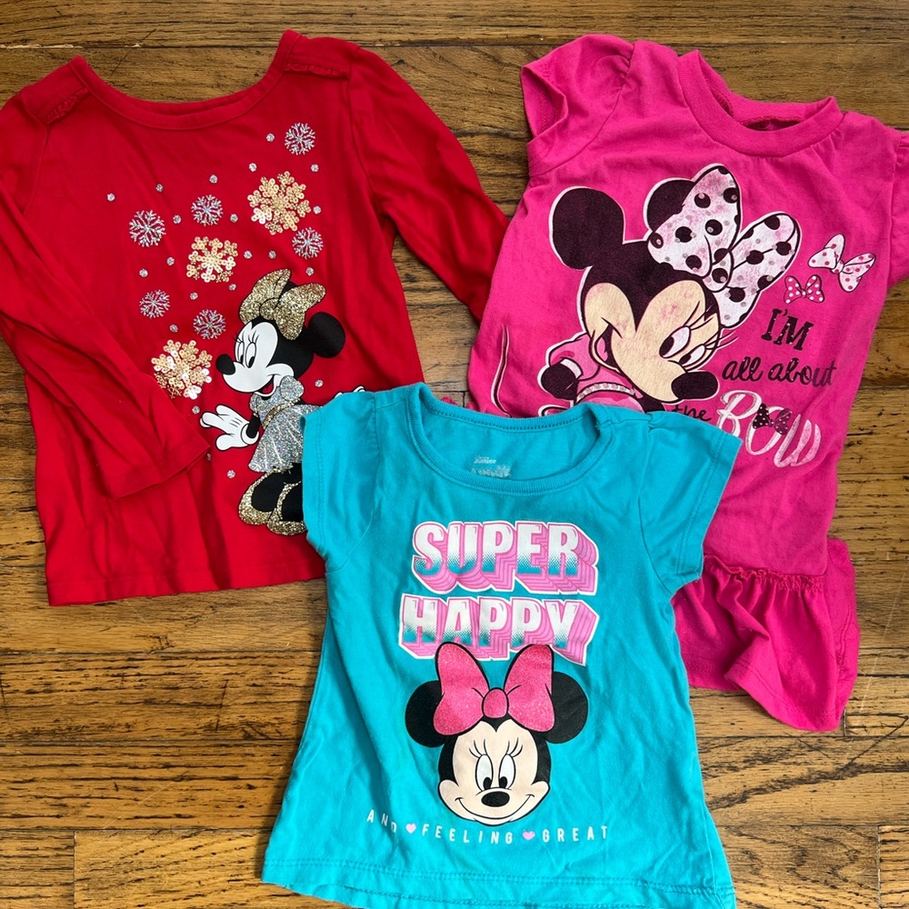 Disney Minnie Mouse girls tops 2t Set